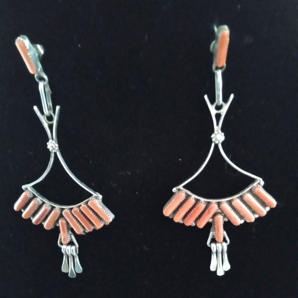 Andre Pinto Zuni Red coral earrings